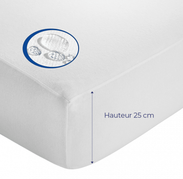 Protège-matelas imperméable bonnet 25 cm