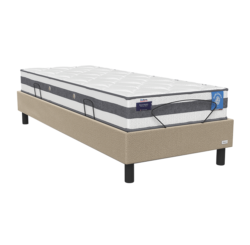 Lit électrique tapissier solo SERENITY + CELESTE