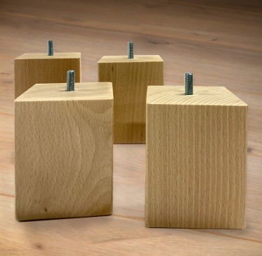 Jeu de 4 pieds carrés - largeur 8cm