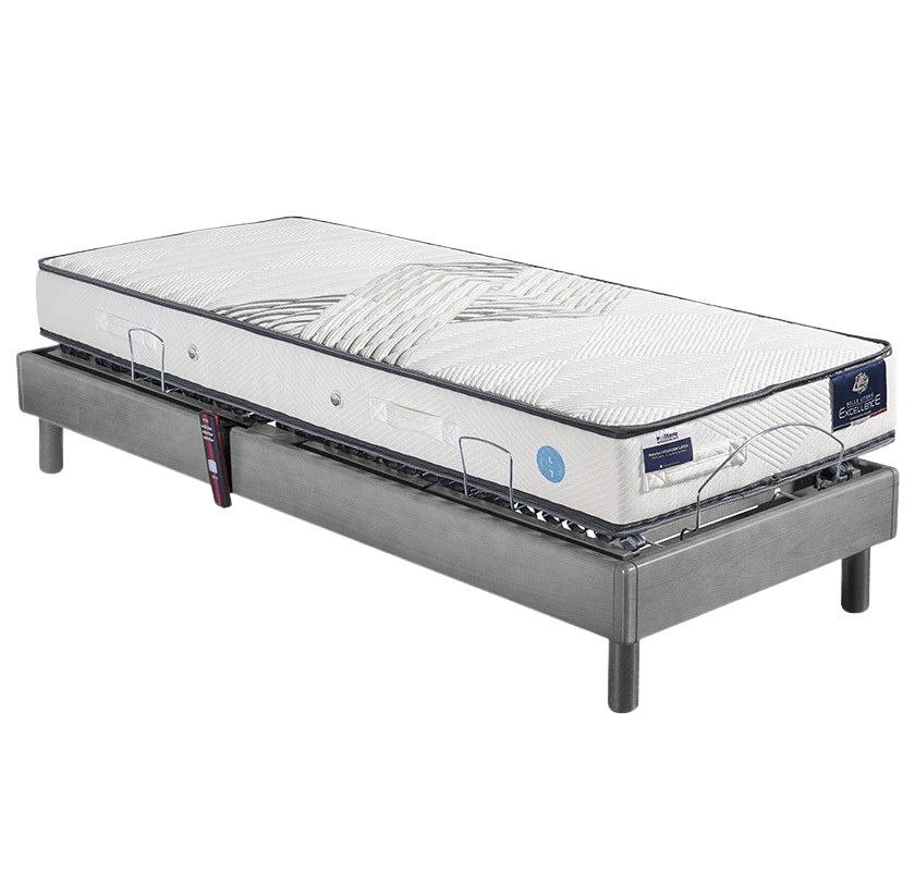 Lit électrique solo massif 4 moteurs HARMONIE + VITAFORM® latex
