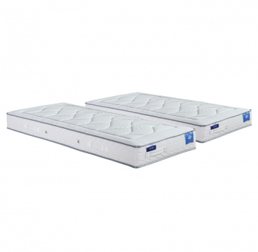 Sommier électrique bois massif ZENEO + Matelas 100% latex LUNIS